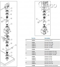 Adaptér s očkovým koncem - komponenty - podložka, 12,9mm G1084-2