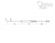 Teplotní čidlo Greisinger GOF 500, typ K, -65 až +500 °C, 100870