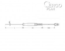 Teplotní čidlo Greisinger GTF 900, typ K, -65 až +1000 °C, 100930