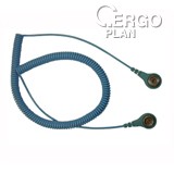 Spirálový uzemňovací kabel, 10mm/10mm, 2,4m, modrý, 60363