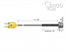 Čidlo pro přišroubování B & B Thermotechnik, typ K (NiCrNi), -50 až +400 °C, se závitem