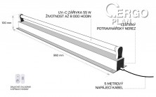 Germicidní lampa UVC–55 na pracovišti