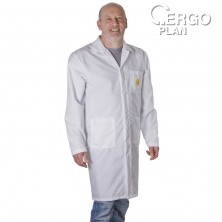 ESD laboratorní plášť, bílý, velikost M, 72152