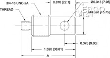 Adaptér s očkovým koncem - komponenty - konec s očkem, 1/2-20M G1081-2