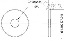 Adaptér s očkovým koncem - komponenty - podložka, 5,1mm G1084