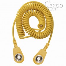 Spirálový uzemňovací kabel, 10mm/10mm, 1,0m, žlutý, 230130