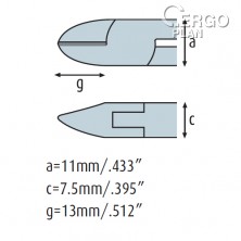 Boční kleště 3201HS22 s fasetou