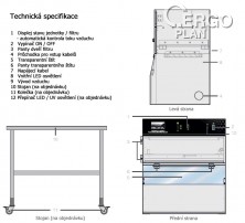 Odsávací box s odsávací jednotkou FUMECAB 700 ESD