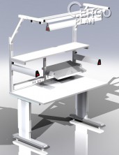 K ergonomickému pracovnímu stolu řady WB ESD lze připojit řadu příslušenství a doplňků a vytvořit si tak sestavu na míru a podle svých požadavků