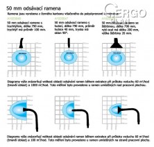 Odsávací rameno 50 mm A1020048, s hubicí, délka 1m