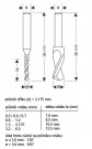 Vrták na DPS 400101 9001, karbid wolframu, ø1,8mm