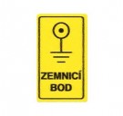  - Lepicí štítky - zemnicí bod se symbolem uzemnění, 35x20mm, 35ks/list