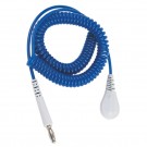 Desco Industries Inc. - Spirálový uzemňovací kabel Jewel®, 4mm/banánek, 1,8m, modrý, 60260